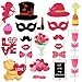 Valentines Day Photo Booth Props Kit - Large Size, NO DIY Needed- Valentines Photo Props - Valentine's Day Party Supplies Favors -31PCS