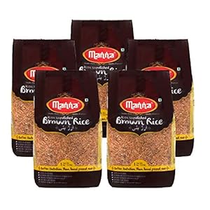 Manna Brown Rice 5kg (Unpolished) |100% Natural | Naturally Low GI | High in Fibre | Helps Control Diabetes