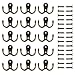 eBoot 15 Pieces Double Prong Robe Hook Retro Cloth Hanger with 30 Pieces Screws (Bronze)