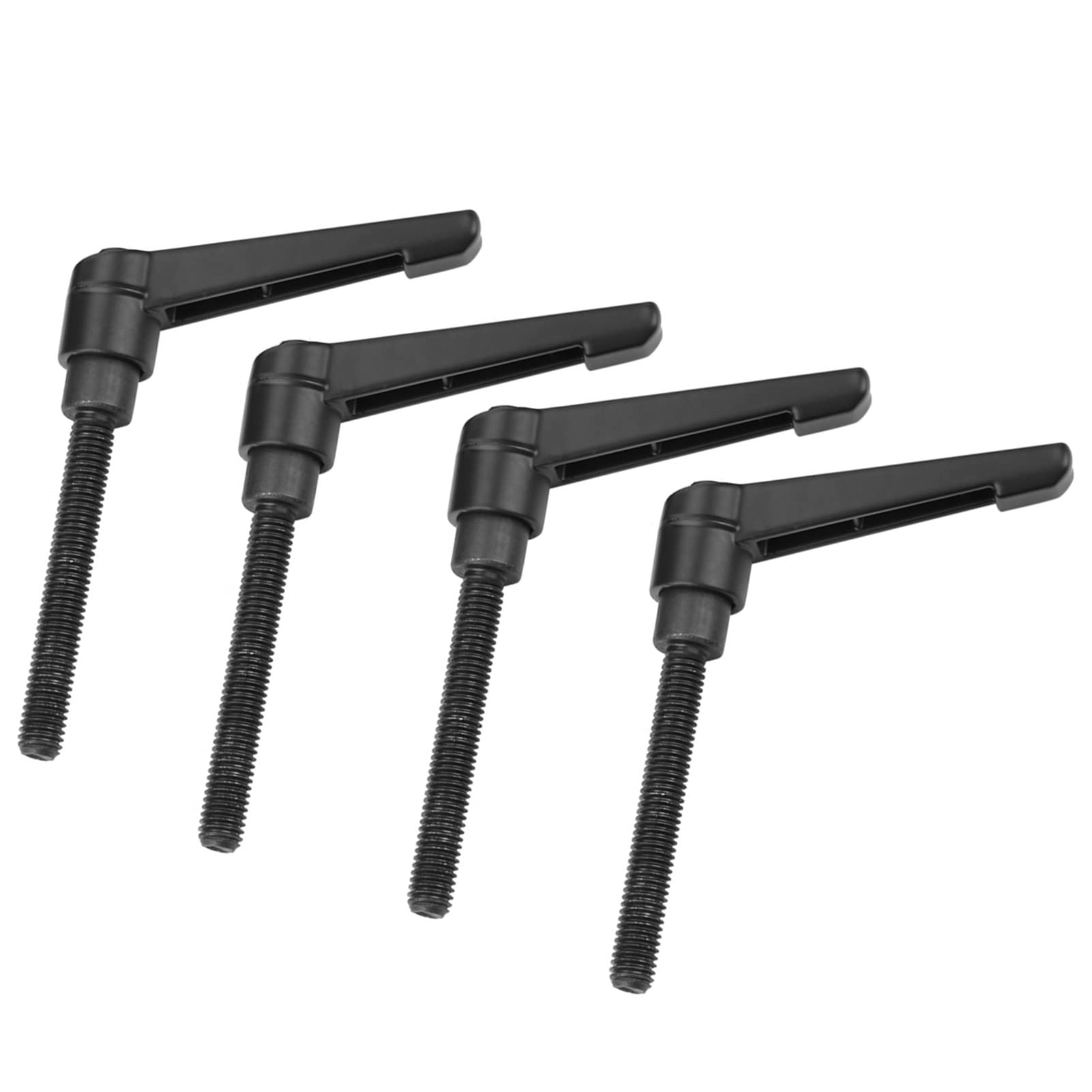 YWBL-WH 4Pcs Metal Machine Knobs M8 Male Thread Adjustable Fixing Handle Clamping Lever Handle (80MM), Handle/Handle