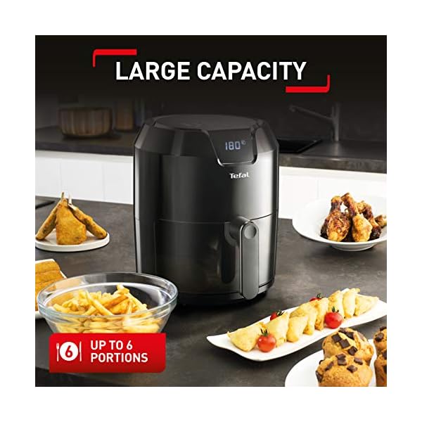 Tefal Easy Fry Precision EY401840 Digital Health Air Fryer, Black, 4.2 Litre, 6 Portions