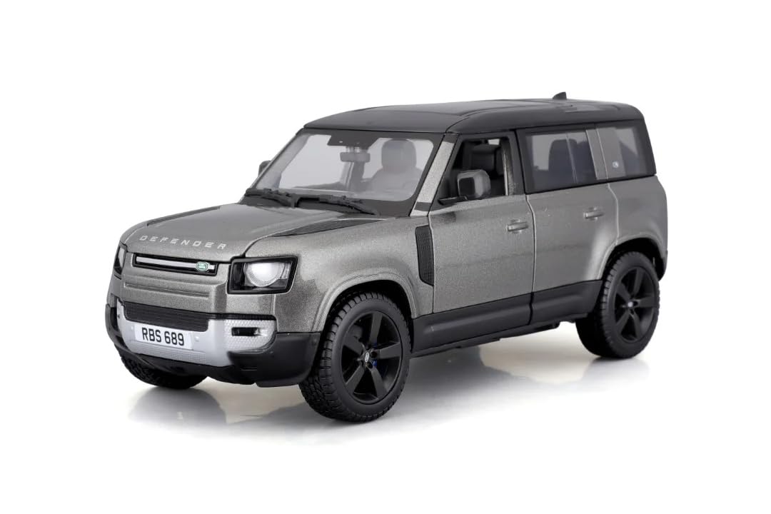 Bburago LAND ROVER DEFENDER - 1:24 Scale - Incredibly Detailed Die-Cast Replica Collectible SUV, Black
