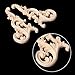 BloomingJS 1 Pair Wood Carved Corner Onlay Applique Frame Decor Furniture Unpainted Home