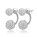 DIB Fashion Jewelry 925 Sterling Silver Double Hoop Ball Stud Earrings for Lovers 10MM