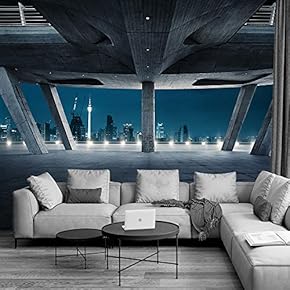 Wall Murals for Bedroom Modern Steel Feature Removable Wallpaper Peel and Stick Wall Stickers - 66x96 inches