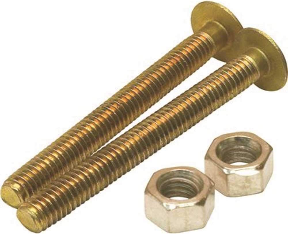 Proplus 192256 Oval Closet Bolt, 1/4" x 21/4", Solid Brass 192256