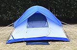 USA STAR Mountain Waterproof Tent Dome Outdoor Camping Instant Tents for Camping 2 Person White Blue