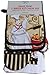 Bistro Chef Kitchen Towel Set 7 Piece Towels Pot Holders Oven Mitt & Dishcloth Decorative Design Everyday Use