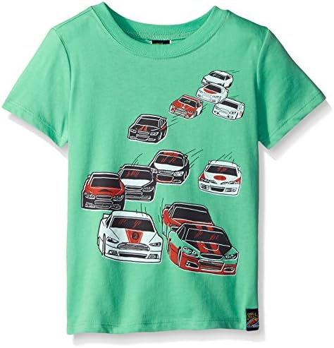 Charlie Rocket Little Boys Short Sleeve Graphic Tee, Mint, 4