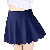 Haloumoning Girls Skorts Flowy Butterfly Athletic Shorts Kids A Line Pleated Tennis Golf Skirts with Pockets