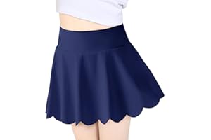 Haloumoning Girls Skorts Flowy Butterfly Athletic Shorts Kids A Line Pleated Tennis Golf Skirts with Pockets