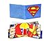 Mighty Wallet Men's Leather Billfold Wallet, Blue/red/Yellow, One Size