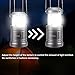 Abosi 2 Pack Camping Lantern, Lantern Flashlights with 6 AA Batteries, LED Lanterns, NEW COB LED Technology, 500 Lumens, Collapsible, Waterproof, Black