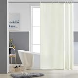 Furlinic Shower Curtain Beige Anti Mould Waterproof 100x180cm Polyester