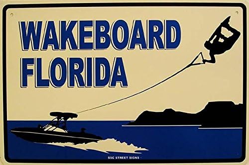 Wakeboard Florida Wakeboarding Water Sports Aluminum Sign