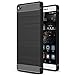 Huawei P8 Case, Landee Soft TPU Shock Absorption and Carbon Fiber Design Silicone Case for Huawei P8 (Black)