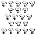 BTSKY 20 PCS Diameter 30mmï¼ˆ1.18inchï¼‰ Clear Crystal Glass Cabinet Knob Cupboard Drawer Pull Handle, Come with 3 Kinds of Screws