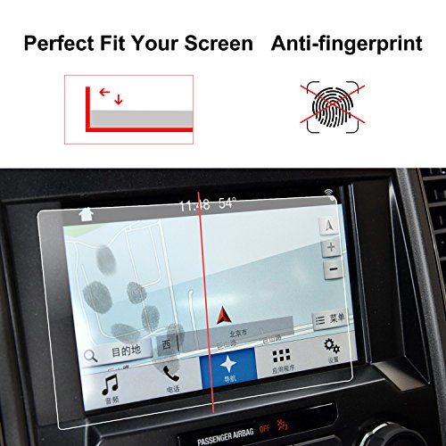 LFOTPP Ford F-150 2017 8 Inch Car Navigation Screen Protector, [9H Hardness] Clear Tempered Glass Center Touch Screen Protector Anti Scratch High Clarity