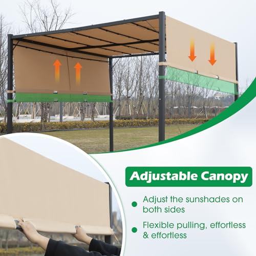 PayLessHere 10x10 Aluminum Pergola Review: Retractable Sun Shade Canopy with Solar LED Lights image 14