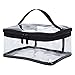 Tsa friendly clear travel toiletry bag Approved for men women kids | Cosmetic Bags with 2 zipper | Transparent toiletry Sundry Kit | Carry-On makeup bag organizer
