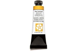 DANIEL SMITH 284600060 Extra Fine Watercolor 15ml Paint Tube, New Gamboge, 0.5 Fl Oz (Pack of 1)