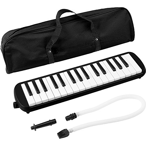 Irich 32 Piano-Style Melodica Musical Education Instrument for Beginner Kids Children Gift with Carrying Bag (Black)
