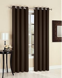 Eclipse Fresno 52 By 84 Inch Blackout Window Curtain Espresso