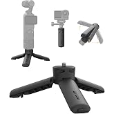 TELESIN Quick Open Mini Tripod Grip for DJI Pocket 4P 4 3 &amp; Insta360 Luna | Reinforced Mini Tripod Portable Grip with 1/4"Screw for Insta360 Luna Ultra X6/DJI Action 6 5 4 Nano/Camera/Phone Accessories