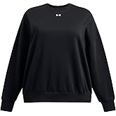 Under Armour Women Rival Fleece Oversized Crew, (001) Black / / White, 2X