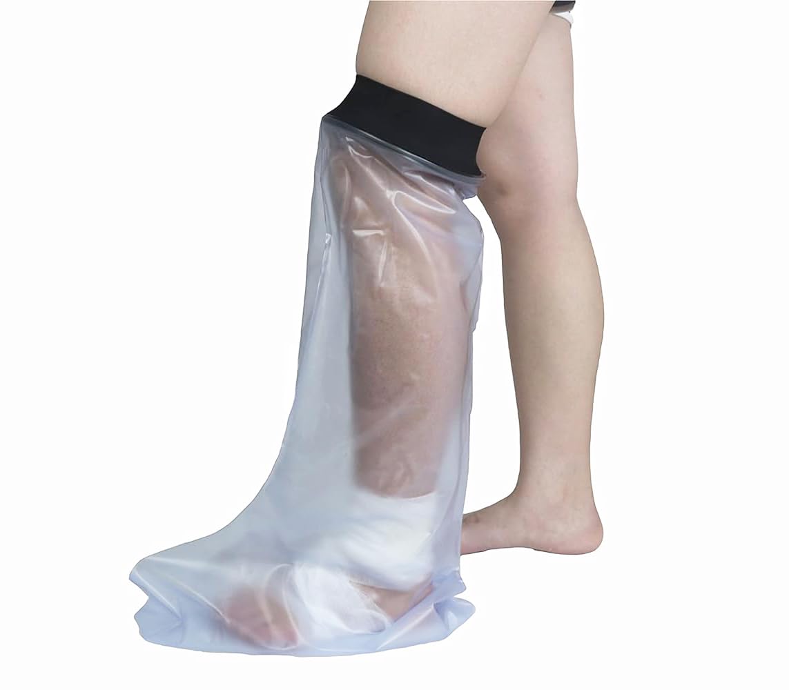 HKF HO KI HO Waterproof Leg Cast Cover for Shower,Bath-Reusable Leg Waterproof Protector Keep Cast and Bandage Dry-Adult Half leg-66cm