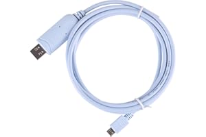 usangreen Micro USB Console Cable, 6FT Blue Flat Cable Compatible for Extreme AP305C Wireless Access Point,for Aruba AP203 AP