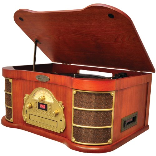 Pyle Home PTCDS1U Classical Turntable with AM/FM Radio CD/Cassette and USB Recording (Discontinued by Manufacturer)