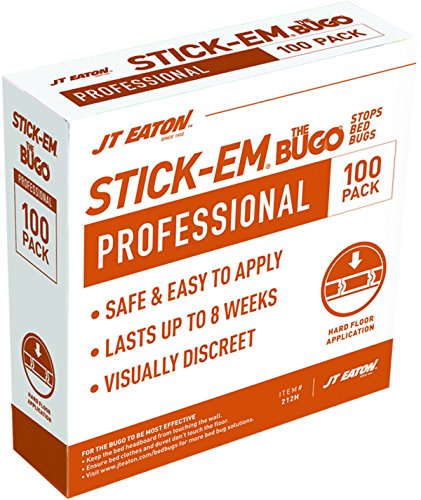 JT Eaton 212H Stick-Em Bed Bug Detector Trap for Hardwood Floors (100 Pack)
