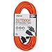 Otimo 50 Ft 16/3 SJTW Orange, Outdoor Extension Cord - 3 Prong Ground Plug, 13A 1625W, Water & Weather Resistant, Flame Retardant