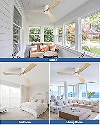 Sofucor Low Profile Ceiling Fan with Remote Control