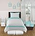 Turquoise and Gray Zig Zag Childrens and Kids Bedding Set 4 Piece Girl or Boy Twin Set