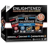 Enlightened Plant Protein Gluten Free Roasted Broad (Fava) Bean Snack, Variety Pack, 1.0 oz, 24 Count