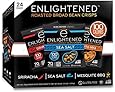 Enlightened Plant Protein Gluten Free Roasted Broad (Fava) Bean Snack, Variety Pack, 1.0 oz, 24 Count