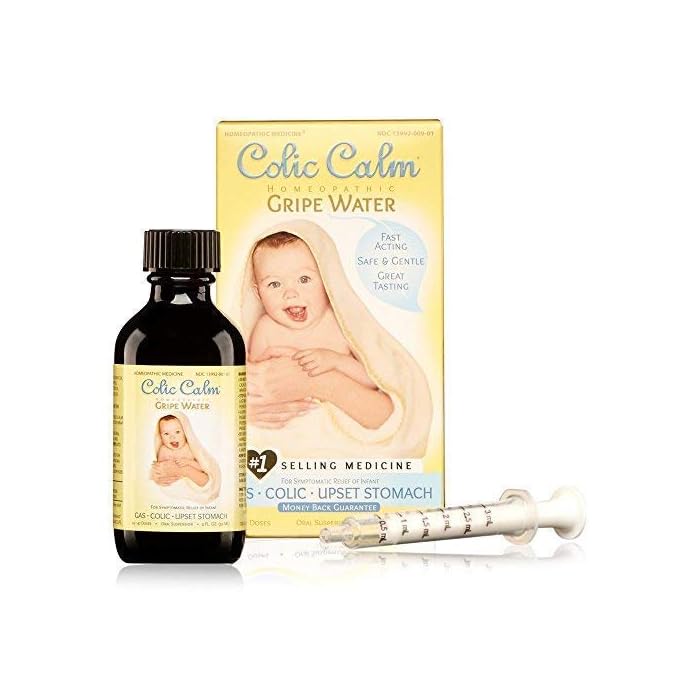 Colic Calm Homeopathic Gripe Water, Colic & Infant Gas Relief Drops, 2 Ounce