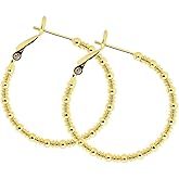 ToHeart Gold Hoop Earrings for Women Gold Plated Twist Hoop Earrings