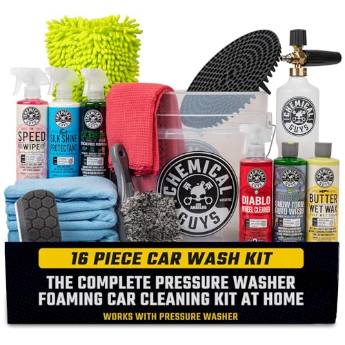 Chemical Guys, 16-Piece Arsenal Builder Car Wash Kit, Foam Cannon & Bucket
