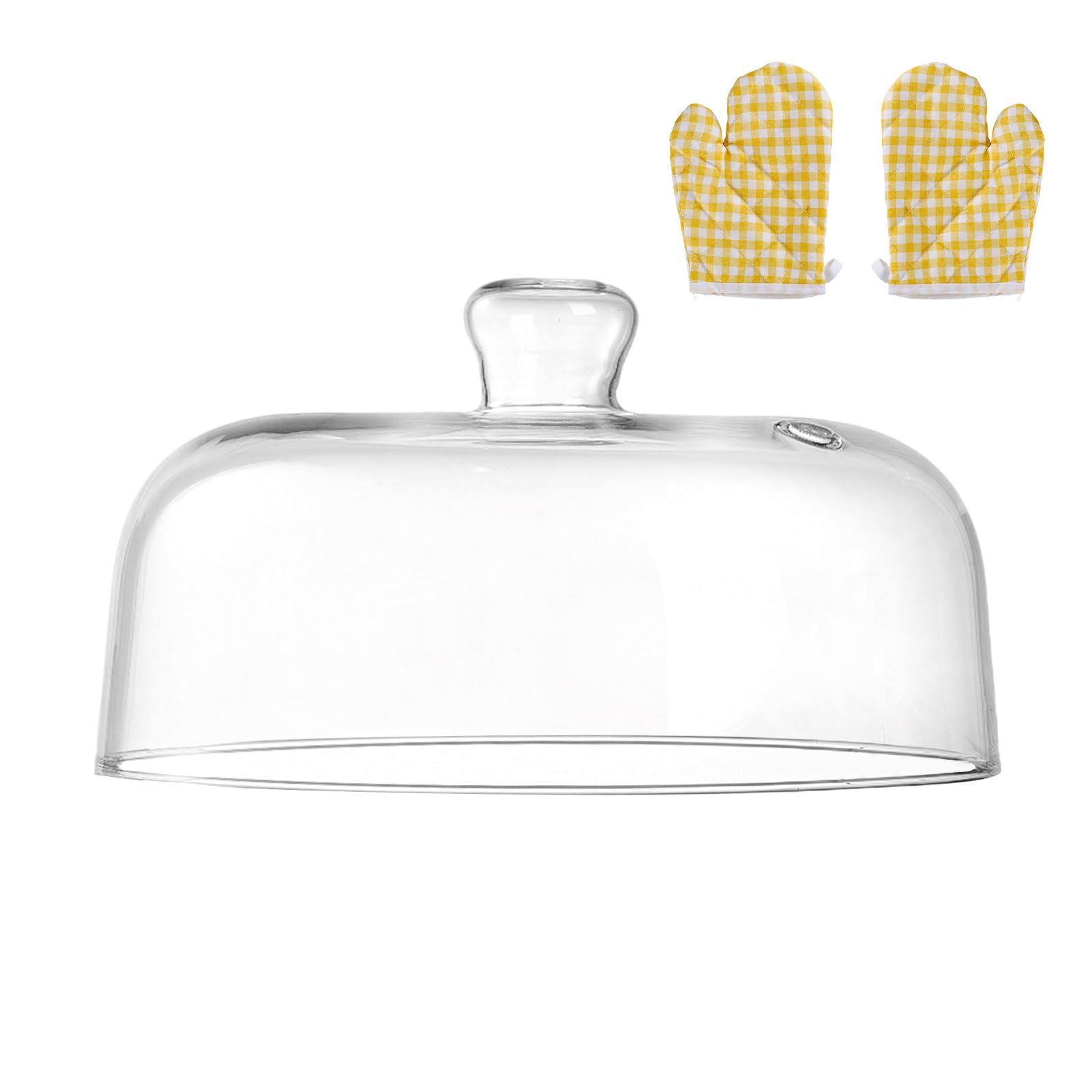 Photo 1 of 10 inch Glass Microwave Splatter Cover for Food,5 inch Tall BPA-Free Non Toxic Non Plastic Microwave Lid Guard