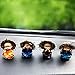 4pcs Cute Monks Figurine Statue Car Interior Display Decoration Car Dashboard Ornament Car Home Office Decor