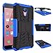 Meizu M2 Note Case, Moonmini Tire Stripe Hybrid Combo High Impact Rugged Shockproof Case Cover Defender with Kickstand for Meizu M2 Note - Blue
