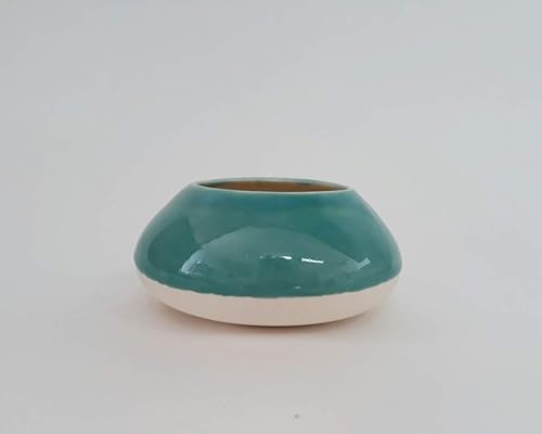 Amazon Com Ceramic Vase With Collage Handmade Design Green With