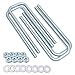 Leaf Spring Axle Extended U-Bolts (Square Bend) Compatible with Ford 1999-2004 F250 F350 Super Duty Excursion 4WD 4x4-12 inch Length - 3.15 inch Width - F-250 F-350 - Silver