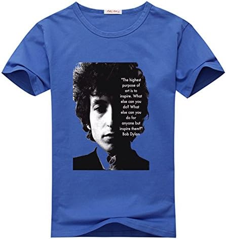 Polut DIY Bob Dylan 100% Cotton T-shirt, Custom Men's Classic Crew Neck - Bob Dylan (X-Large)