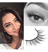 Derun 8 Pairs False Eyelashes 3D Faux Mink Lashes Packs Fluffy Natural Look Cat Eye False Lash 15...