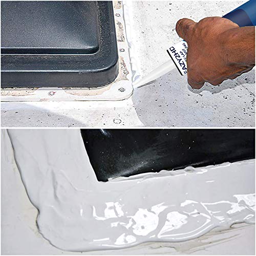Eazy2hD 4 Packs RV Sealant Caulking Self Leveling for RV Roofs, RV White Flexible Repair Lap