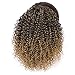 Vigorous Afro Kinky Curly Drawstring Ponytail Extension with Curly Ponytail Hair Piece for Black Women Ombre Blonde Synthetic Hairpiece(1-27#)
